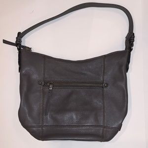 the SAK Dark Gray Leather Shoulder Bag